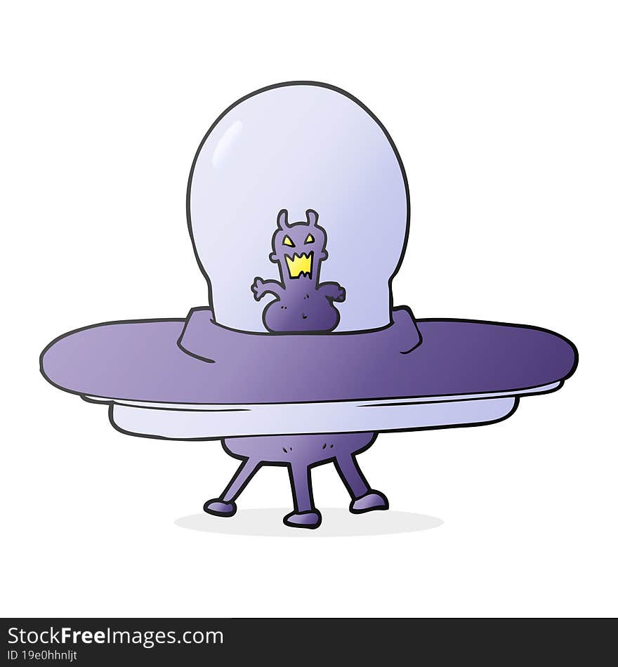 cartoon alien spaceship