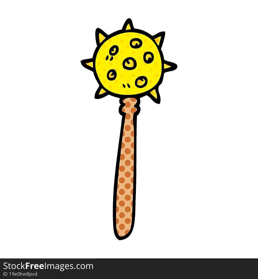 cartoon doodle medieval mace