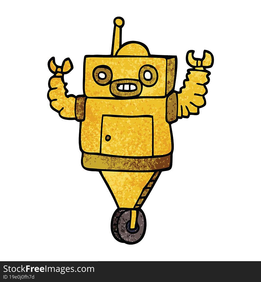 cartoon doodle robot