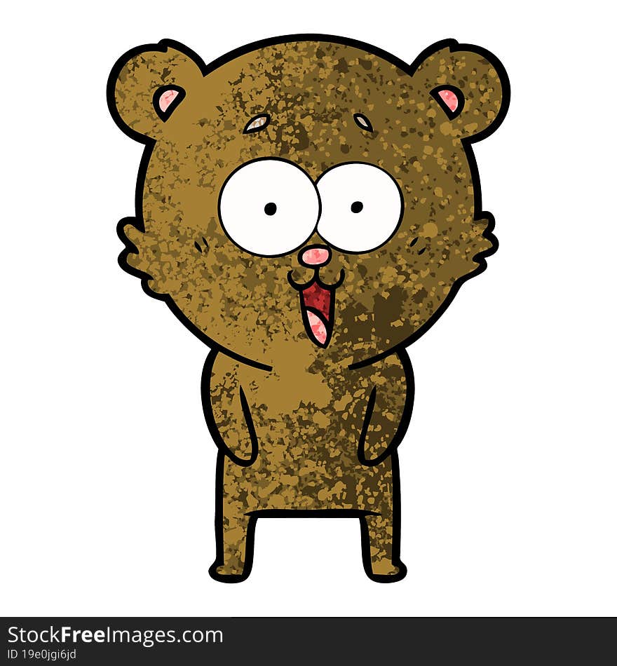 laughing teddy  bear cartoon. laughing teddy  bear cartoon