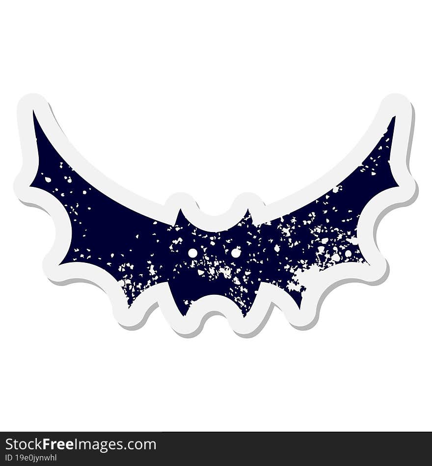 Halloween Bat Grunge Sticker