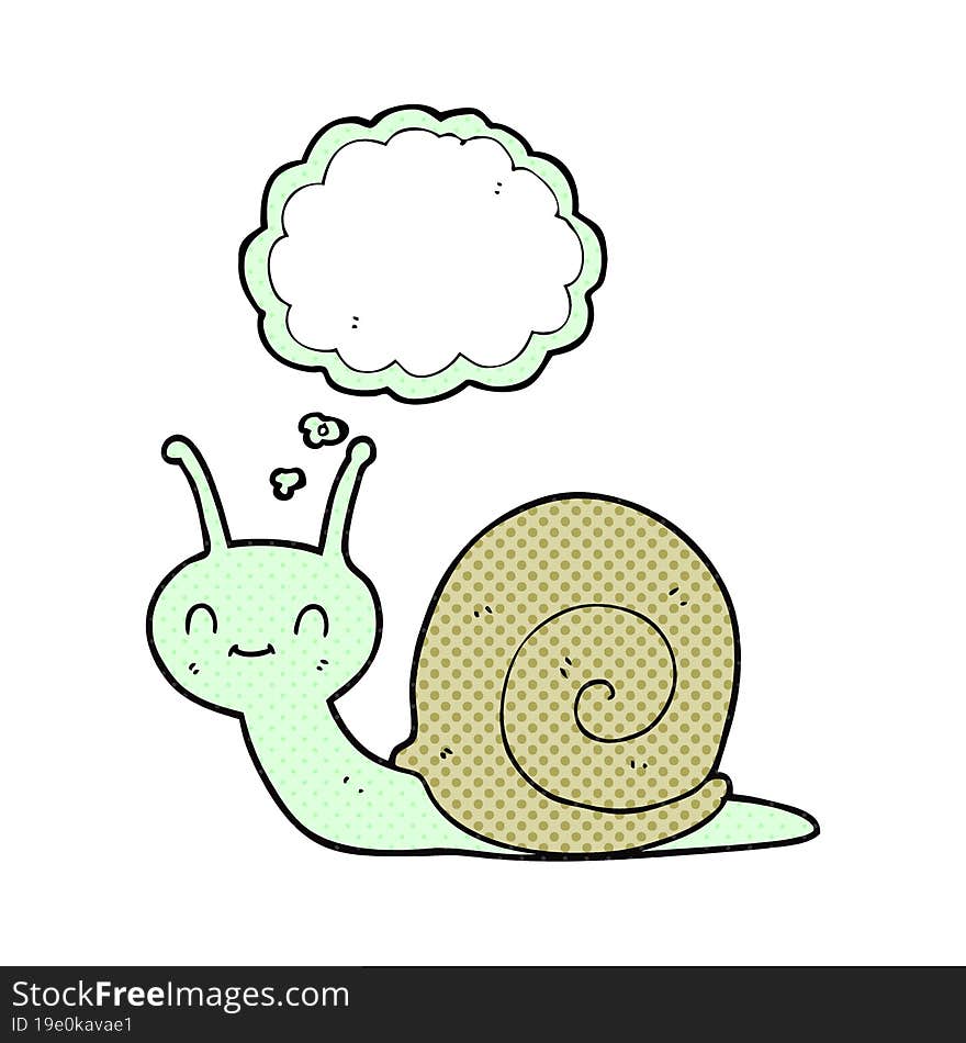 thought bubble cartoon cute snail