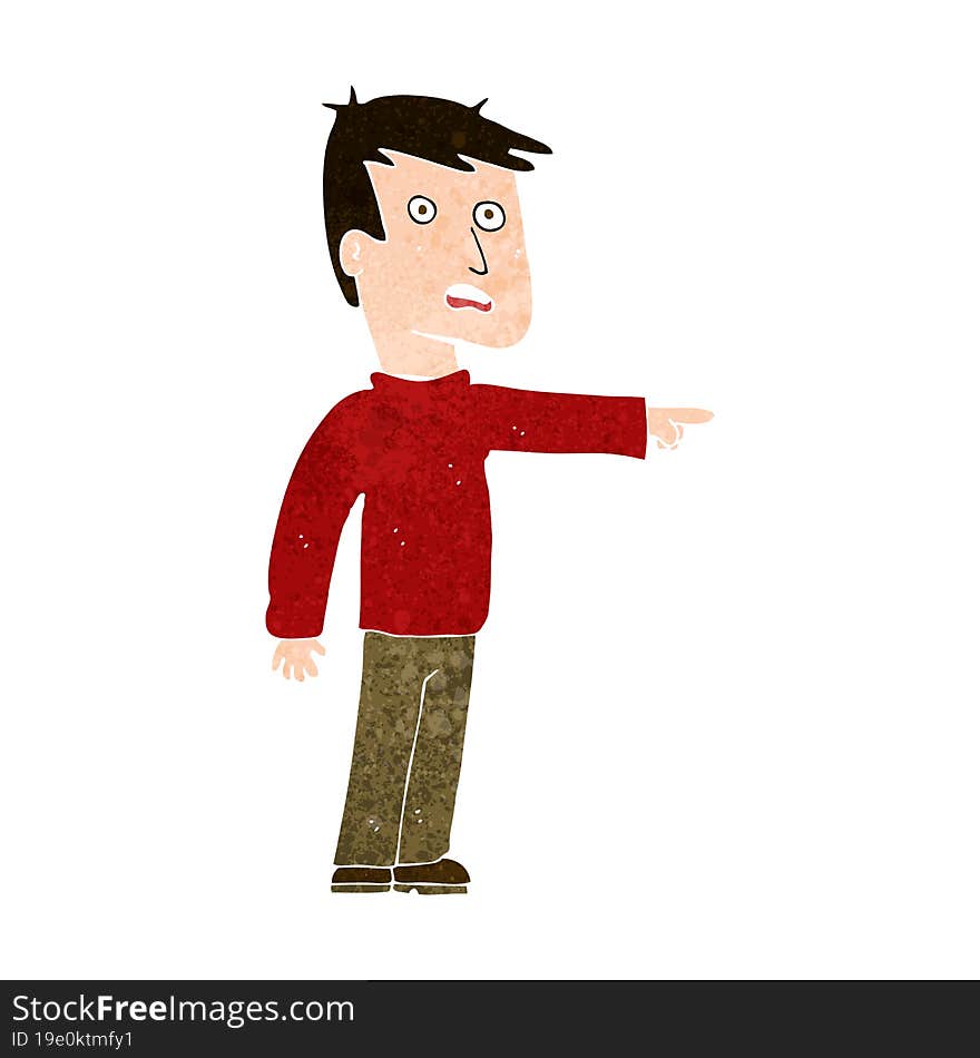 cartoon pointing man