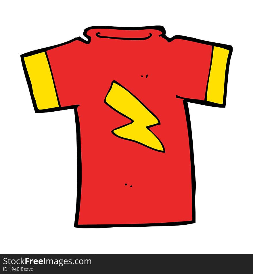 cartoon t shirt with lightning bolt