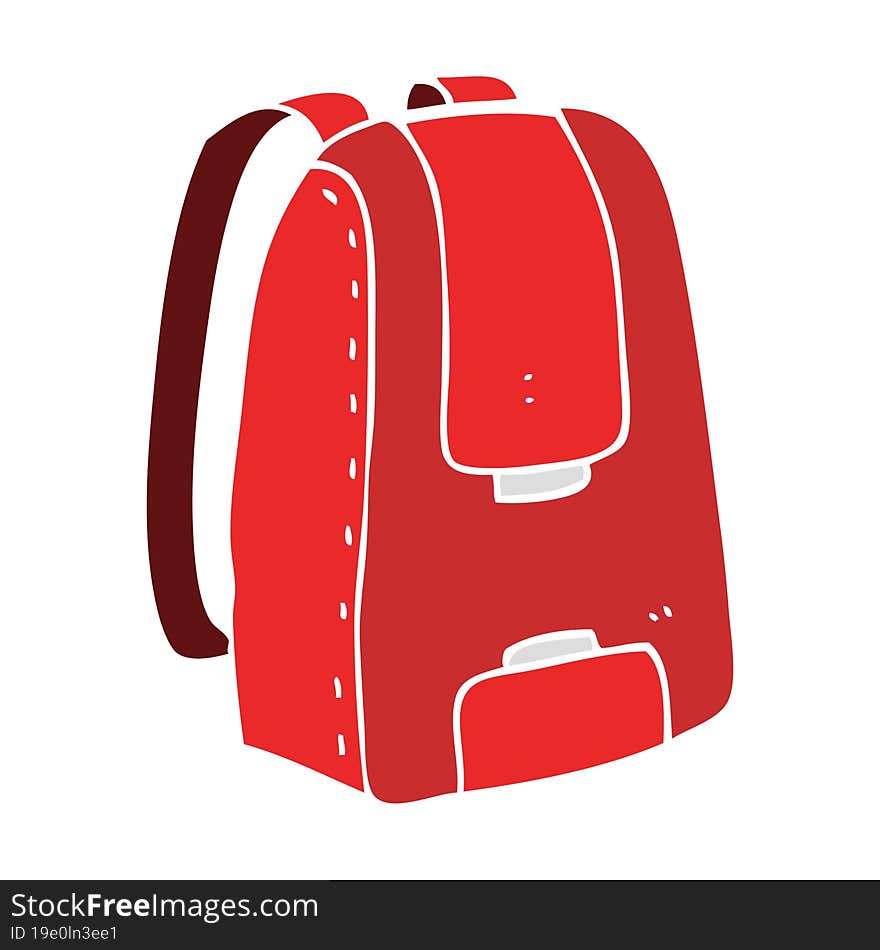 flat color illustration of bag. flat color illustration of bag