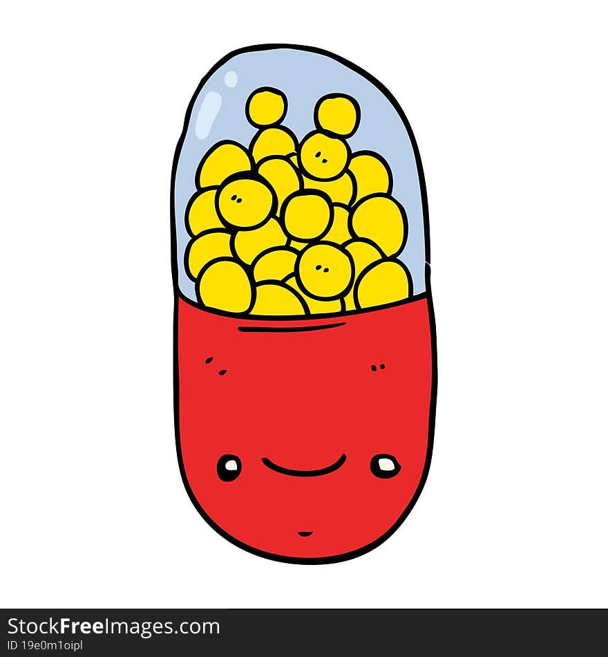 cartoon pill