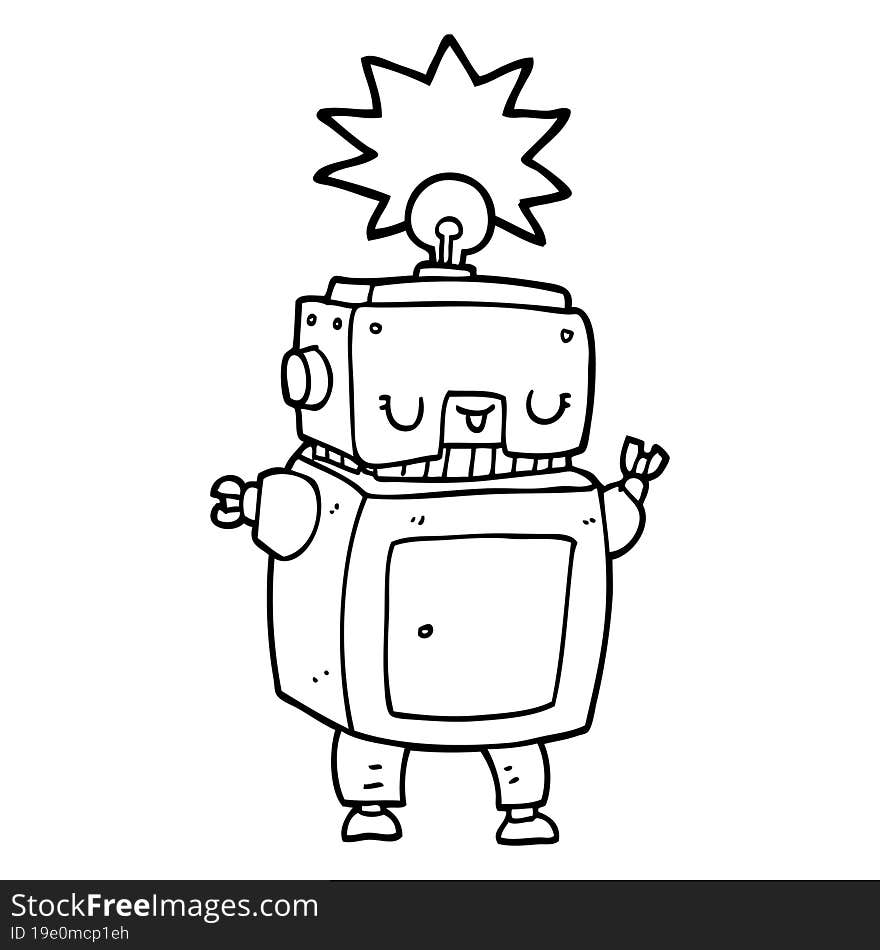 cartoon robot