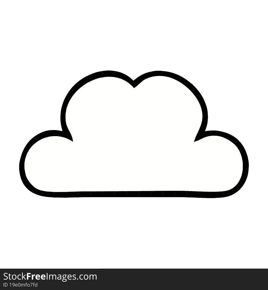 Comic Book Style Cartoon White Cloud