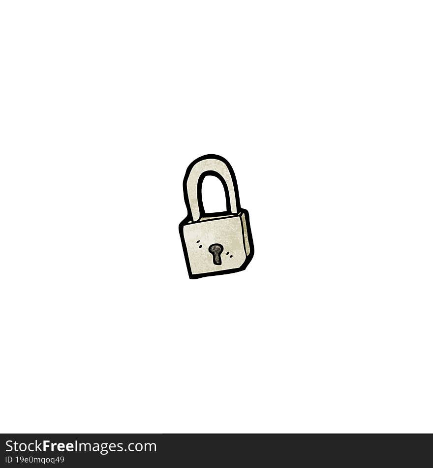 cartoon padlock