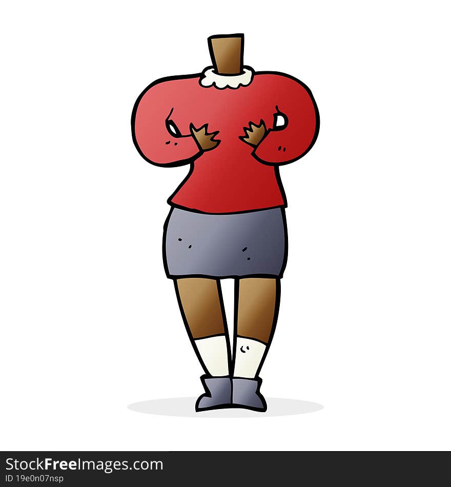 Cartoon Female Body (add Photos Or Mix And Match Cartoons