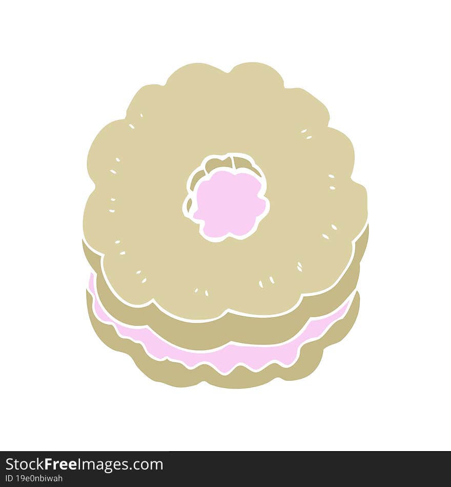 flat color style cartoon biscuit