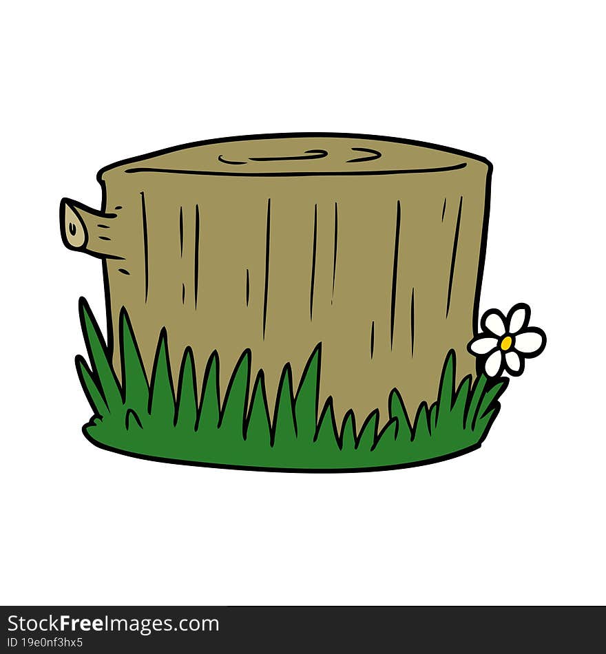 cartoon tree stump. cartoon tree stump