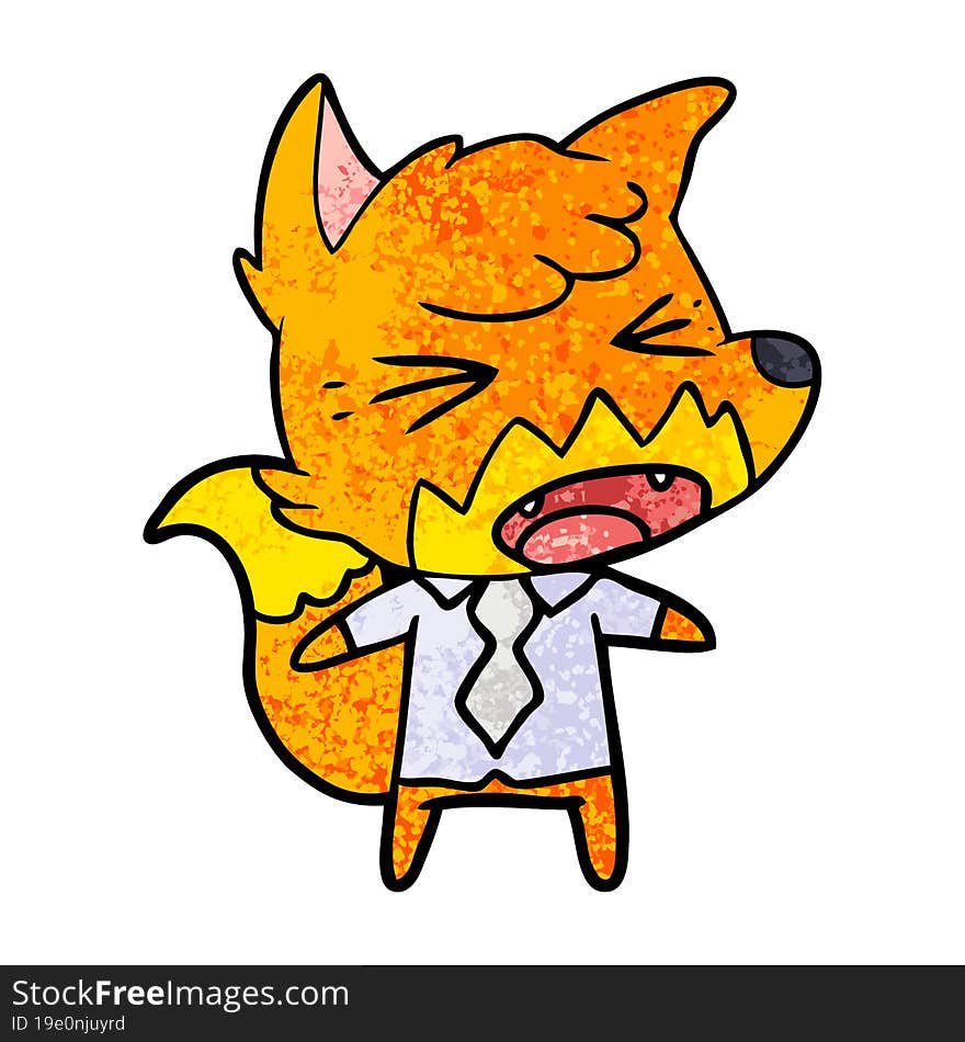 angry cartoon fox boss. angry cartoon fox boss