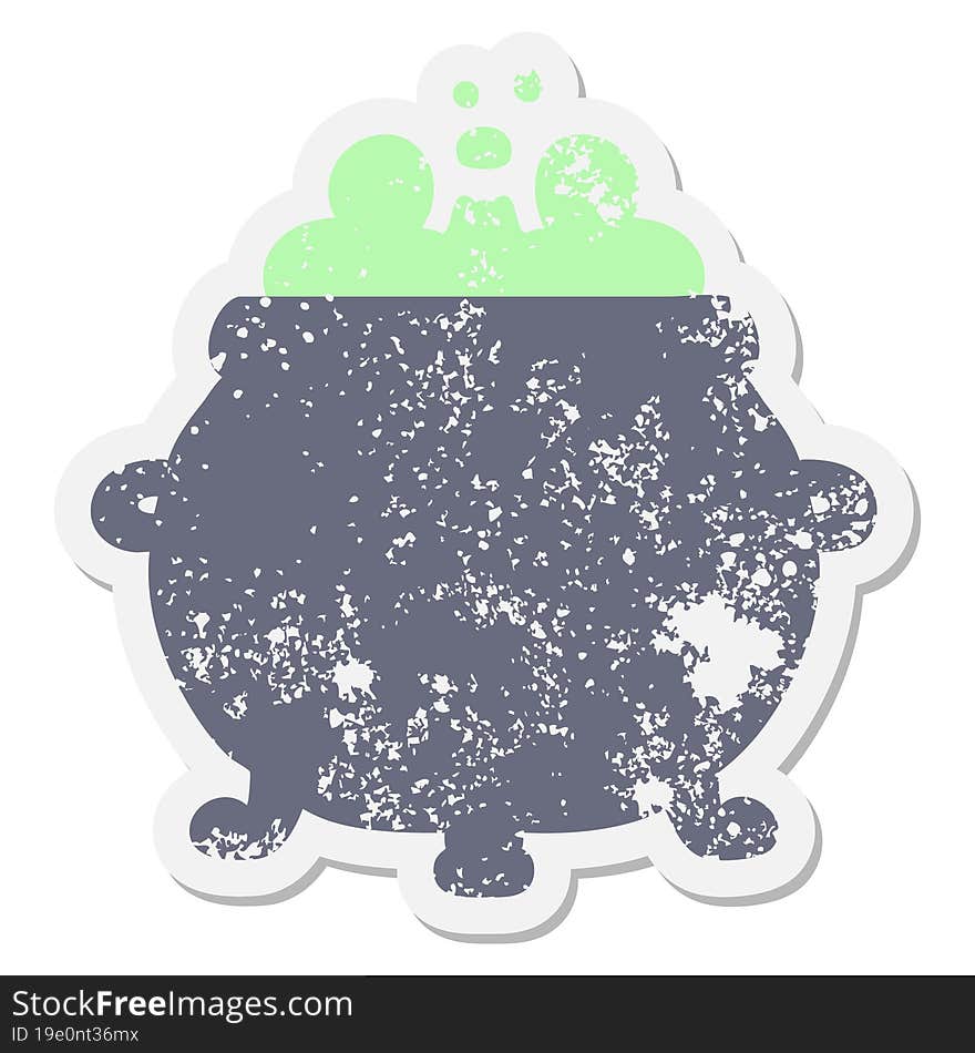 bubbling cauldron grunge sticker