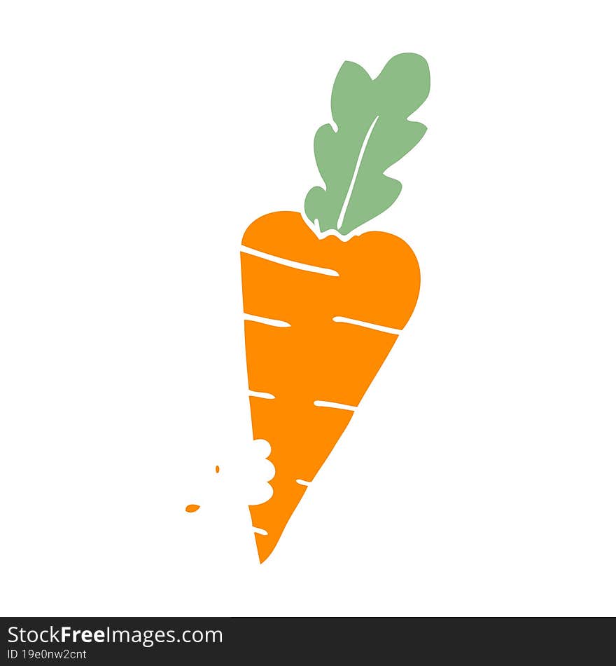 cartoon doodle carrot with bite marks