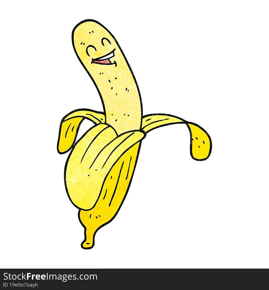 textured cartoon banana