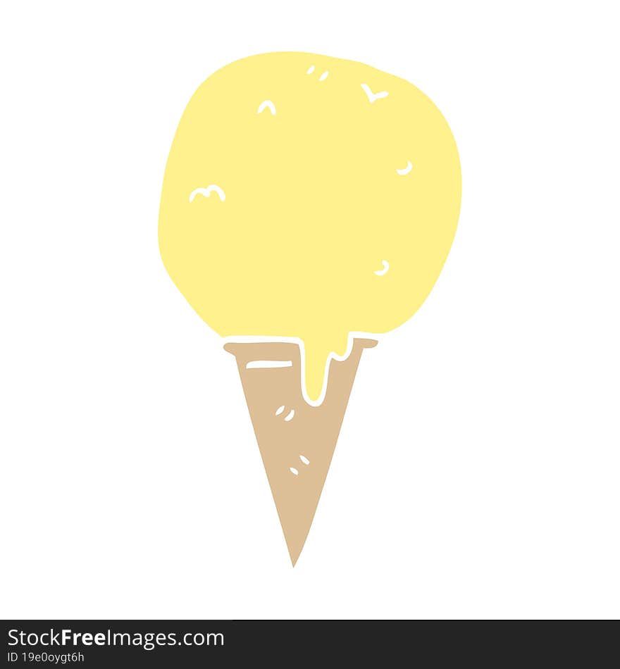 cartoon doodle ice cream cone