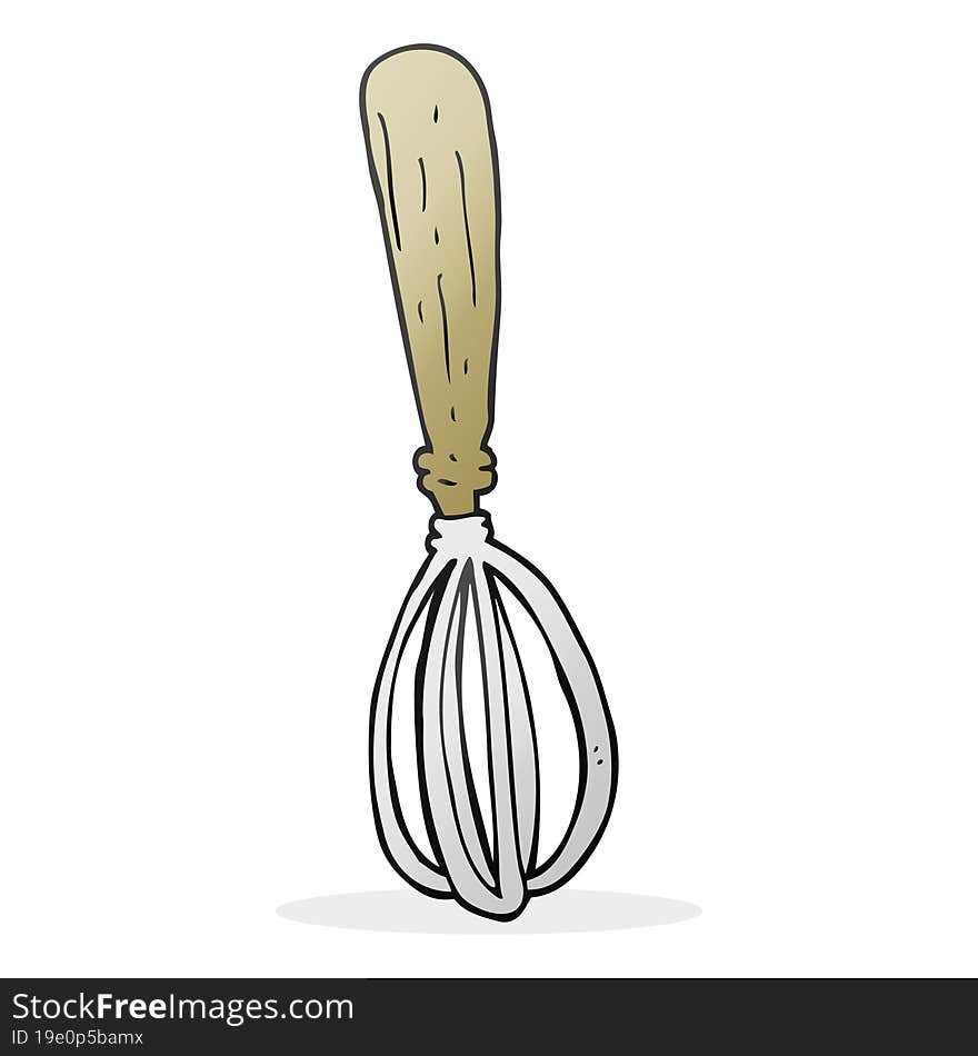 freehand drawn cartoon whisk