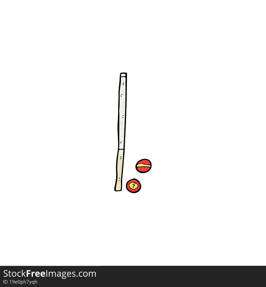 pool cue and balls