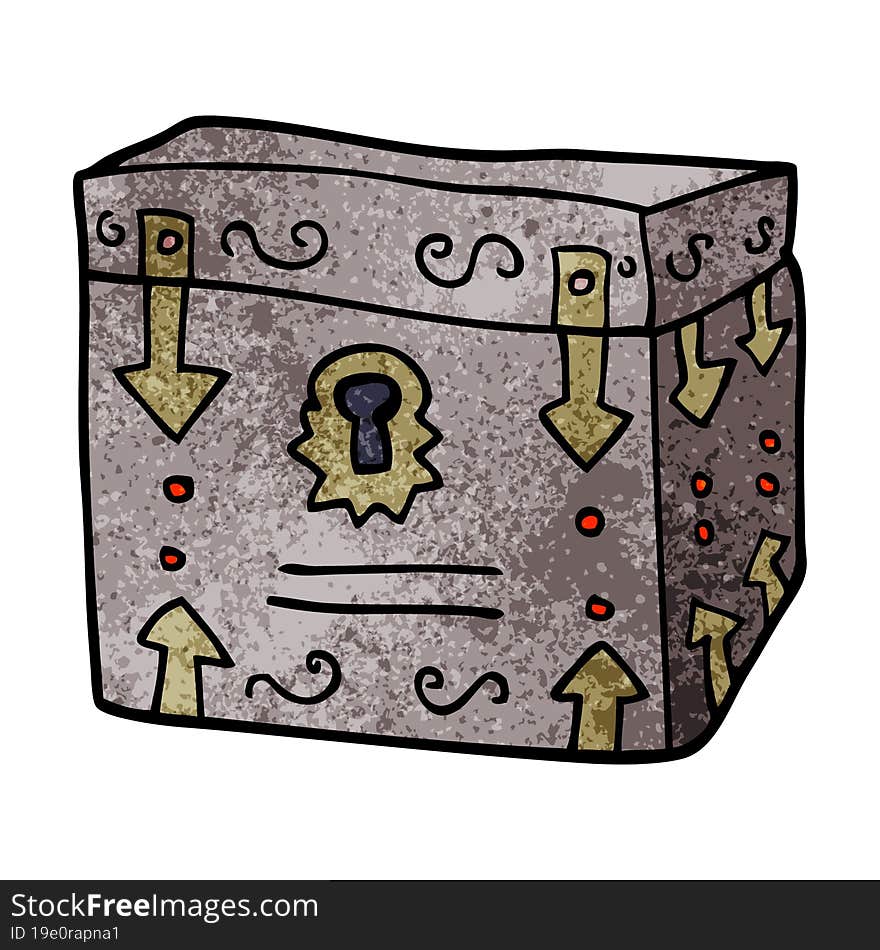 Cartoon Doodle Magical Chest