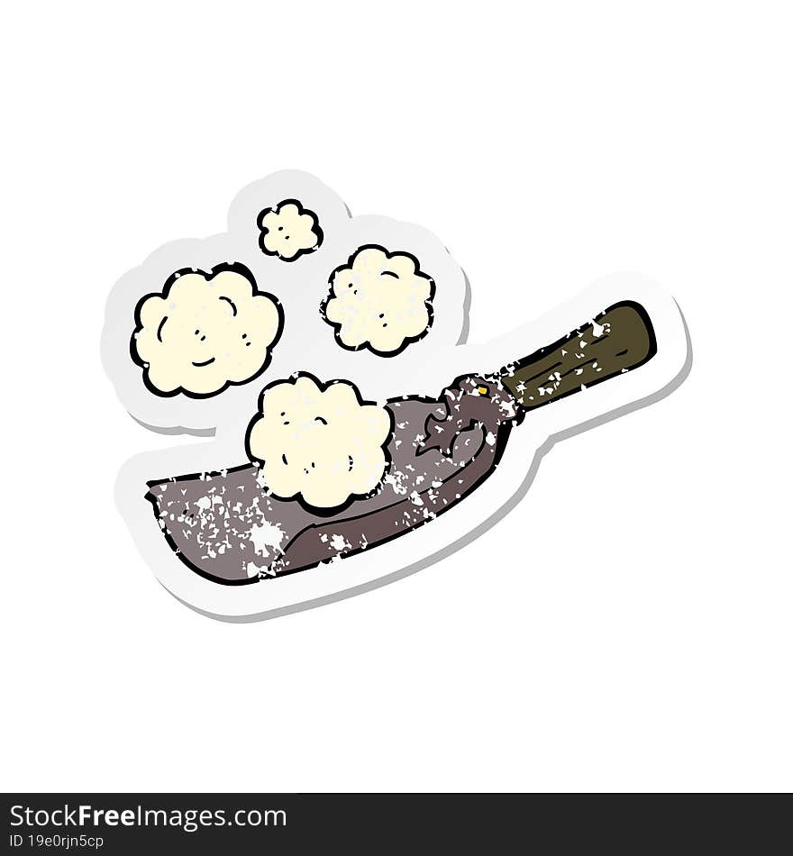 retro distressed sticker of a cartoon coal shovel