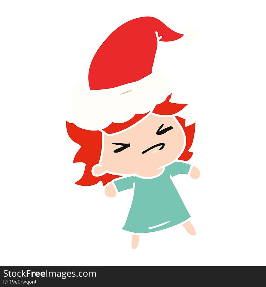 Christmas Cartoon Of Kawaii Girl