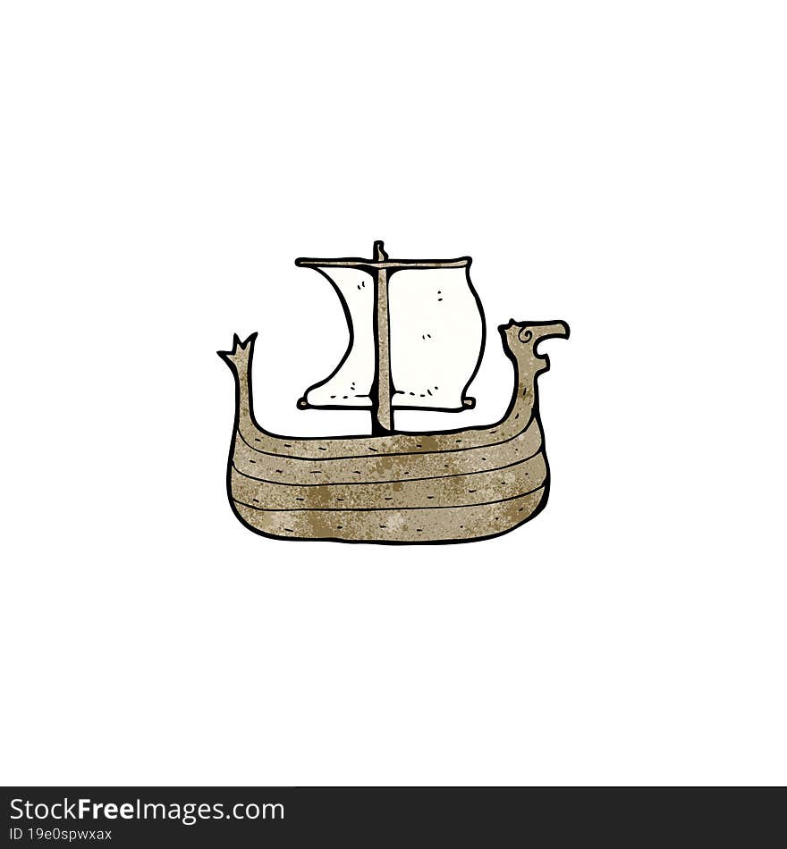 Cartoon Viking Ship