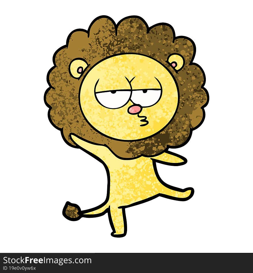 cartoon dancing lion. cartoon dancing lion