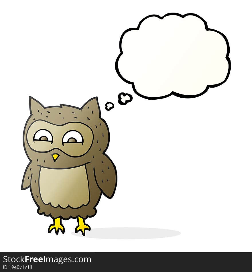 Thought Bubble Cartoon Owl