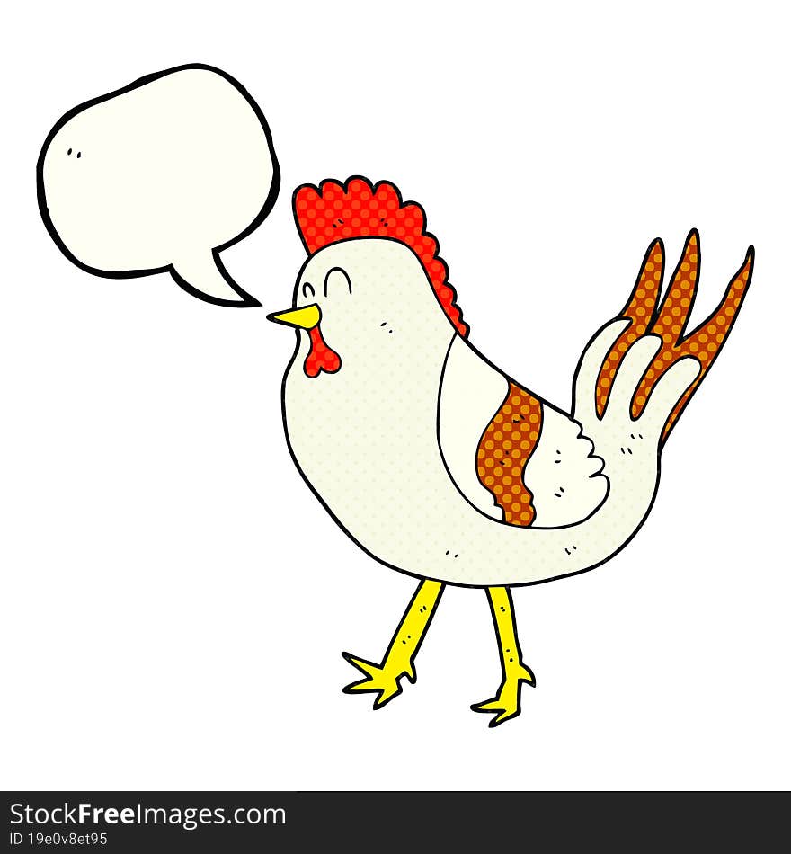 comic book speech bubble cartoon chicken