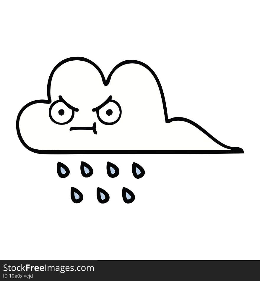 cute cartoon rain cloud