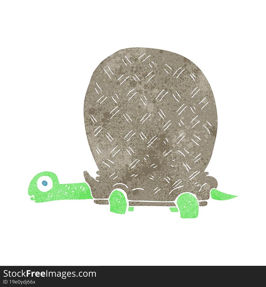 retro cartoon tortoise