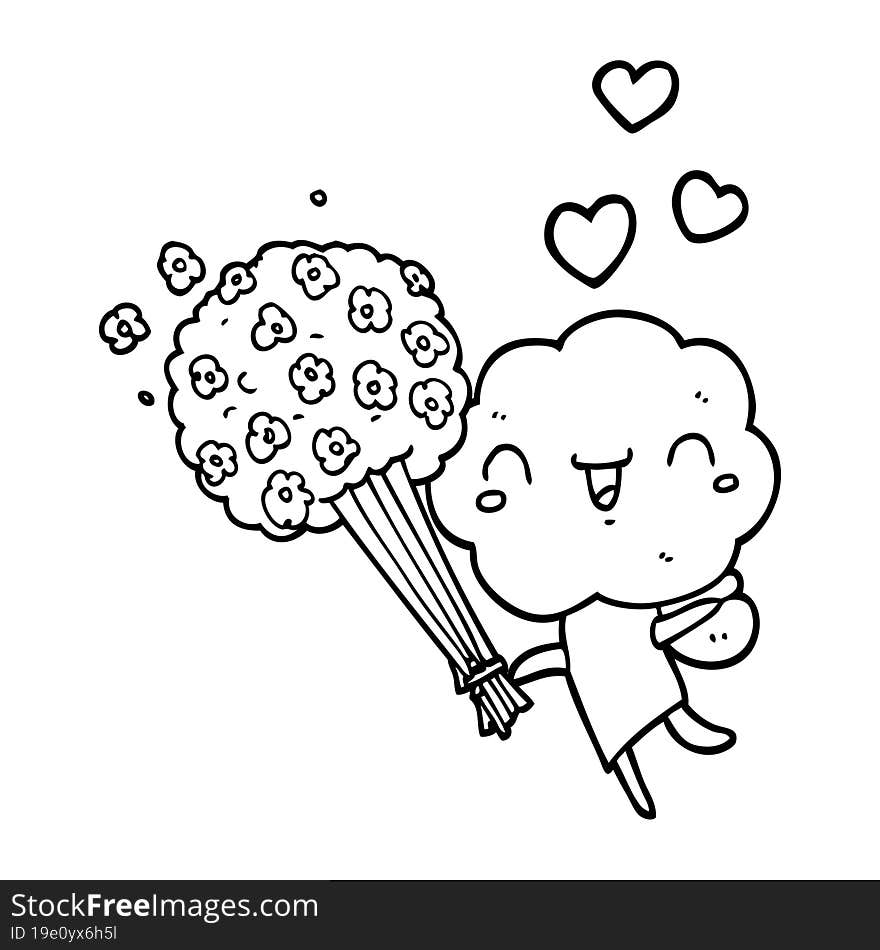 cute cartoon cloud head creature