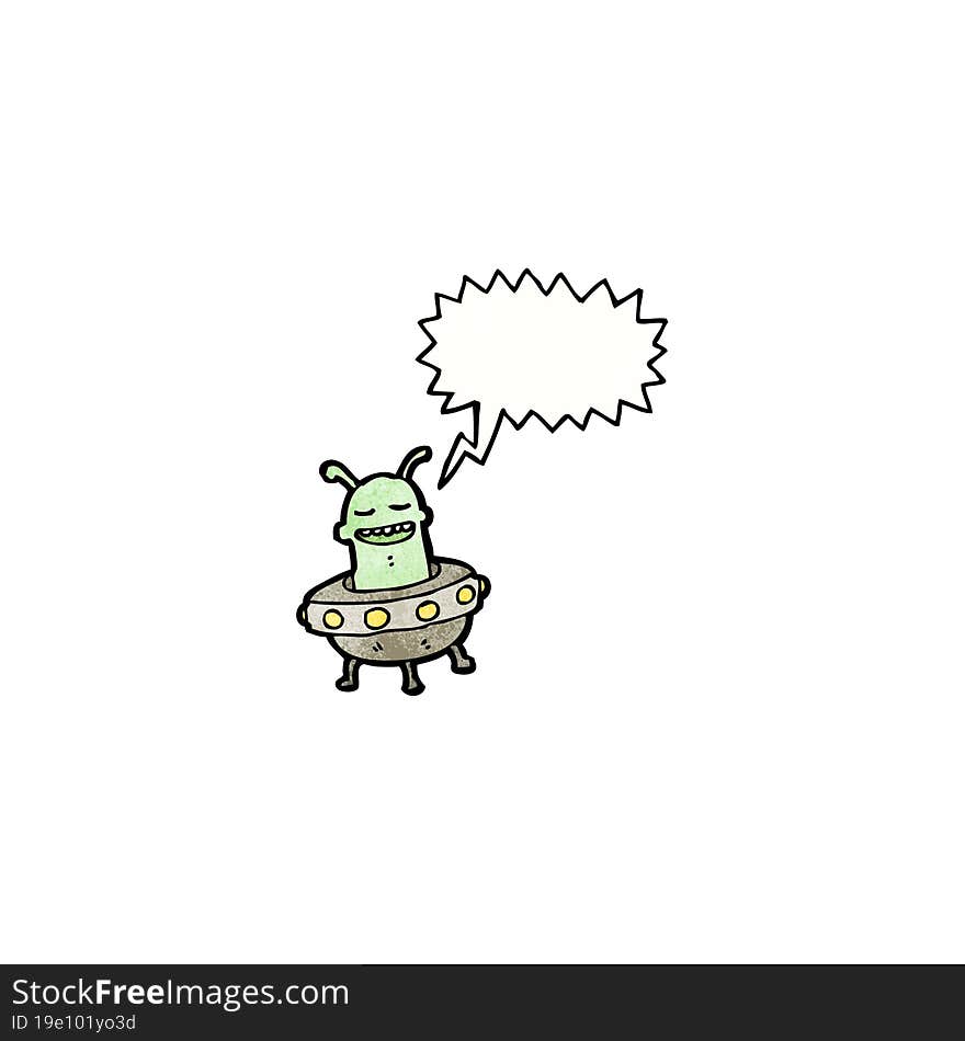 cartoon alien invader