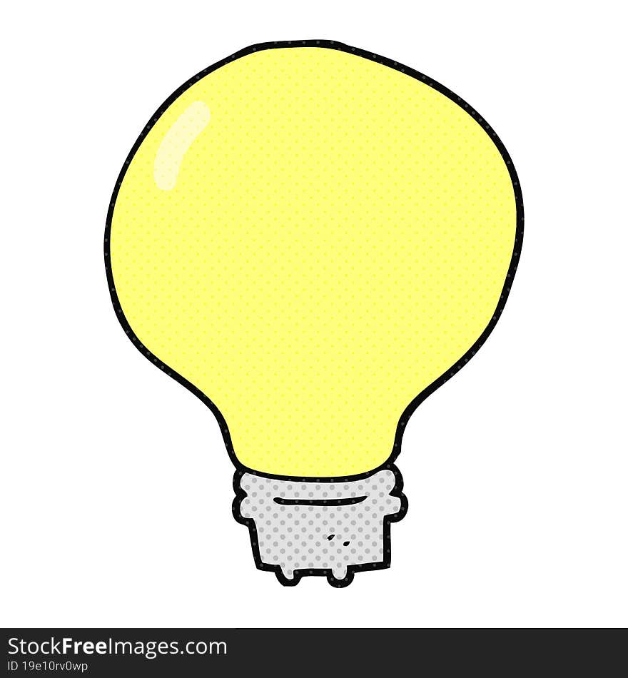 freehand drawn cartoon light bulb