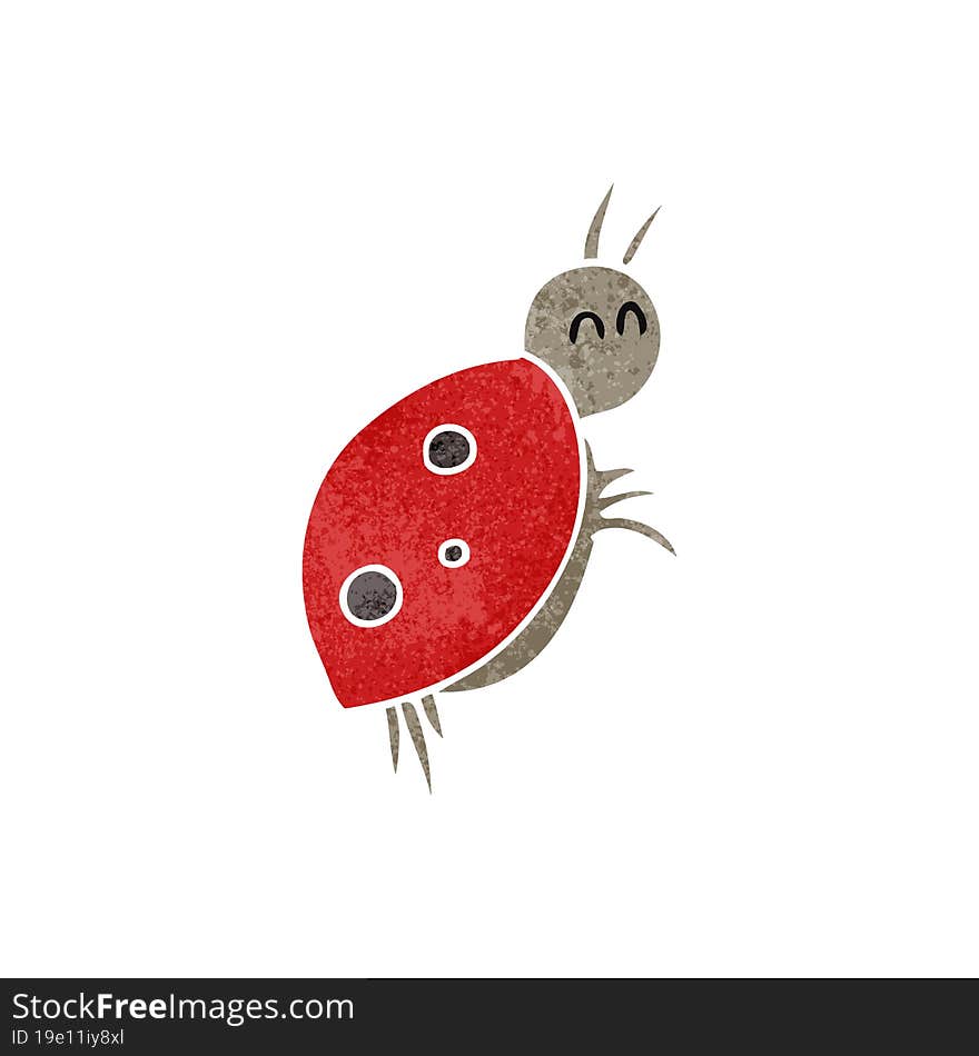 retro cartoon ladybug