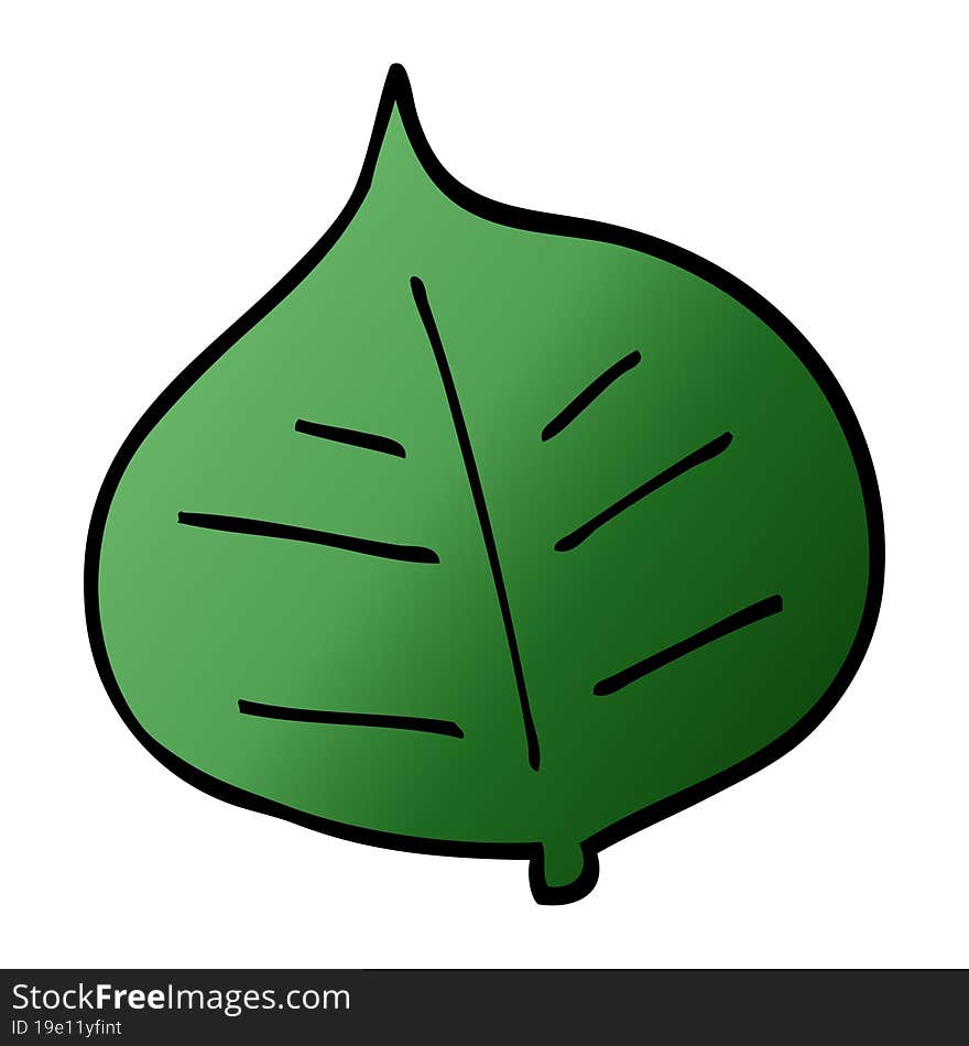 Cartoon Doodle Leaf