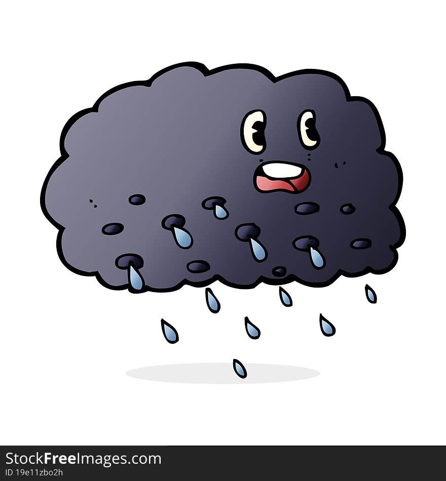 cartoon rain cloud