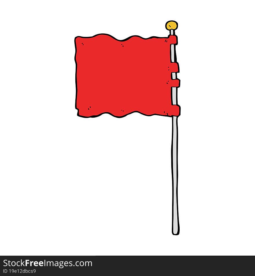 cartoon waving flag