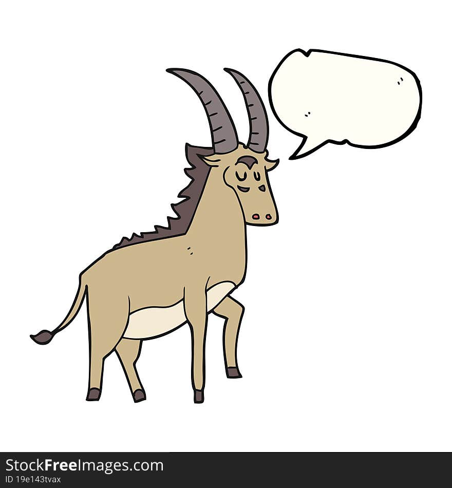 speech bubble cartoon antelope