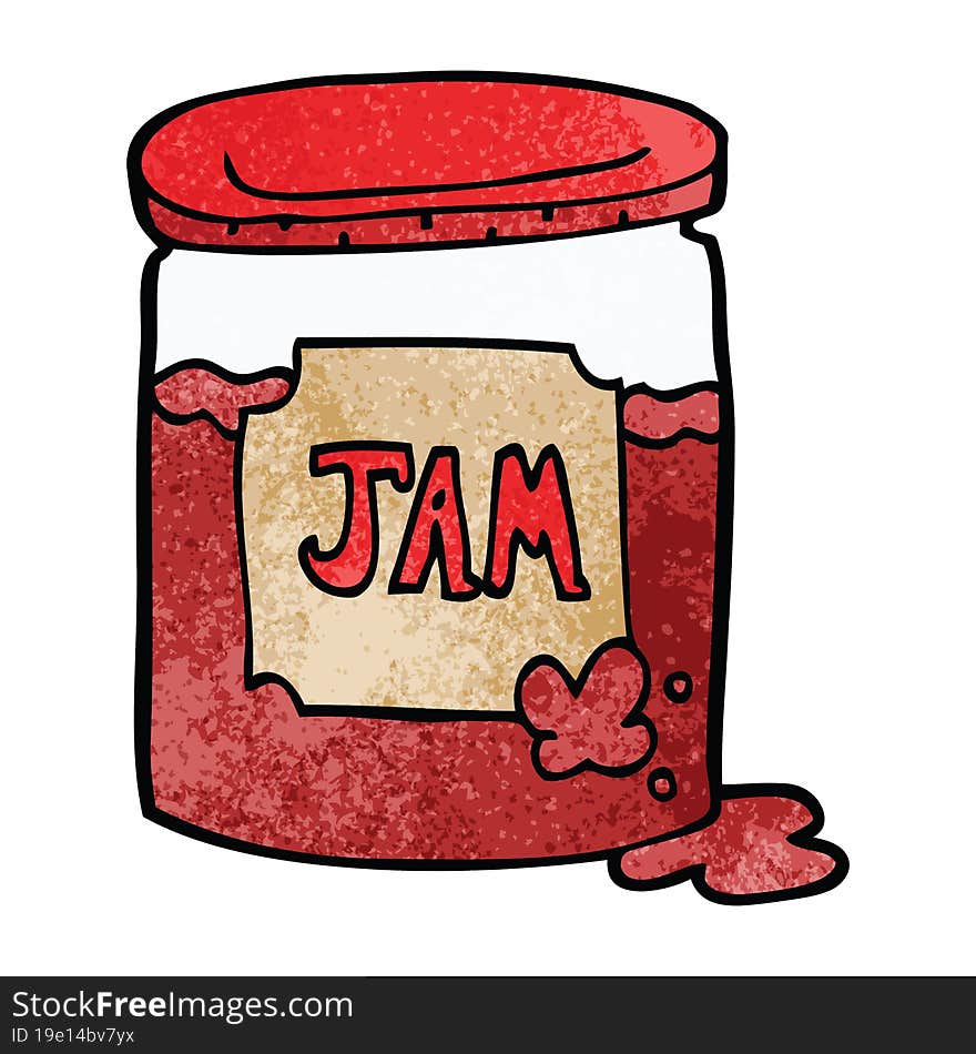 cartoon doodle jam pot