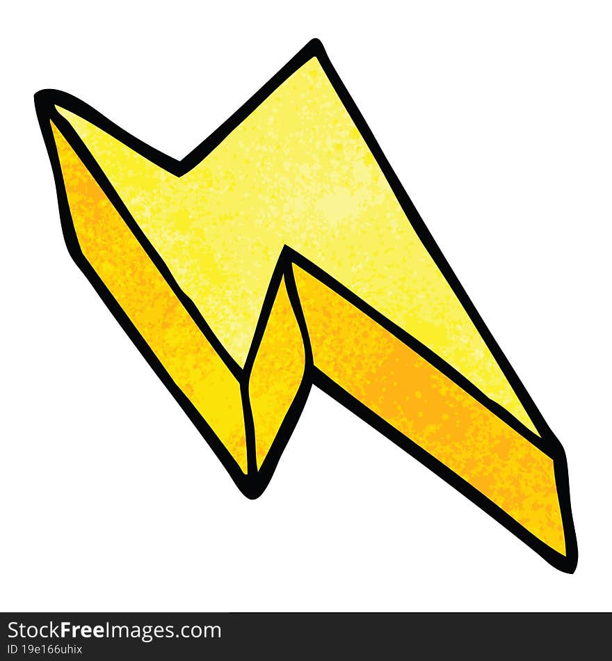 Cartoon Doodle Decorative Lightning Bolt