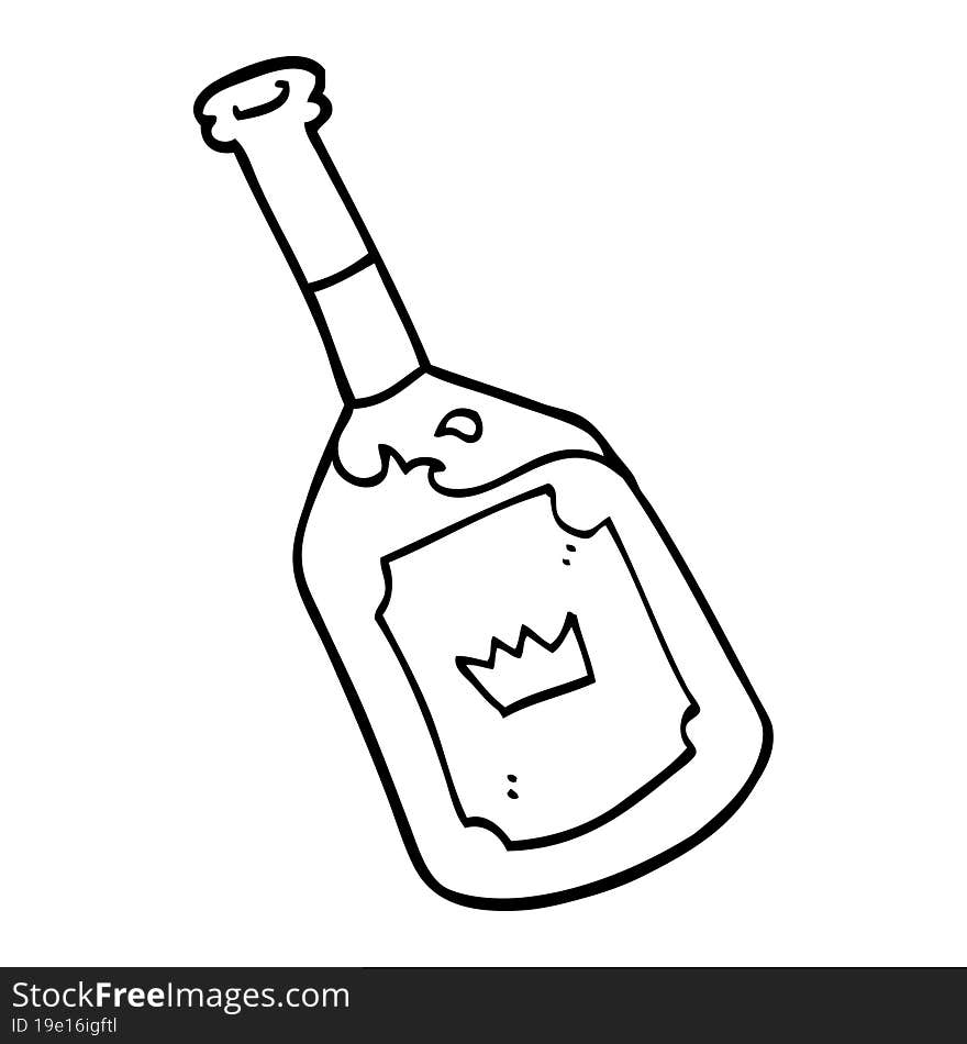 line drawing cartoon alcoholic drink