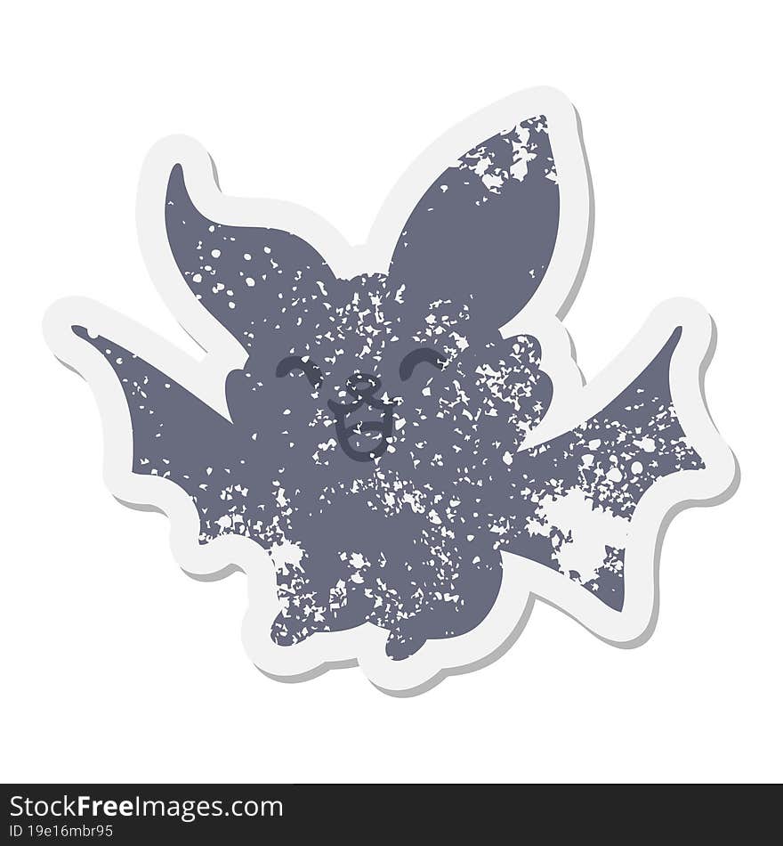 super cute halloween bat grunge sticker