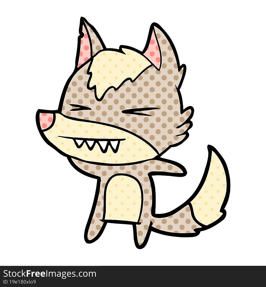 angry wolf cartoon. angry wolf cartoon