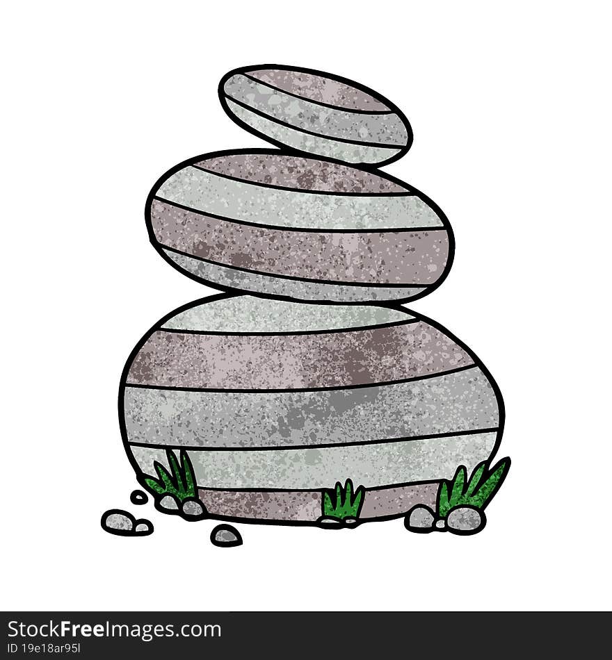 cartoon large stacked stones. cartoon large stacked stones