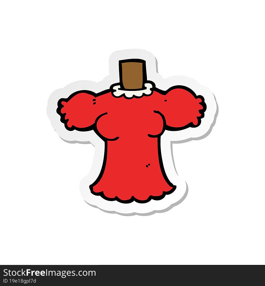 Sticker Of A Cartoon Female Body