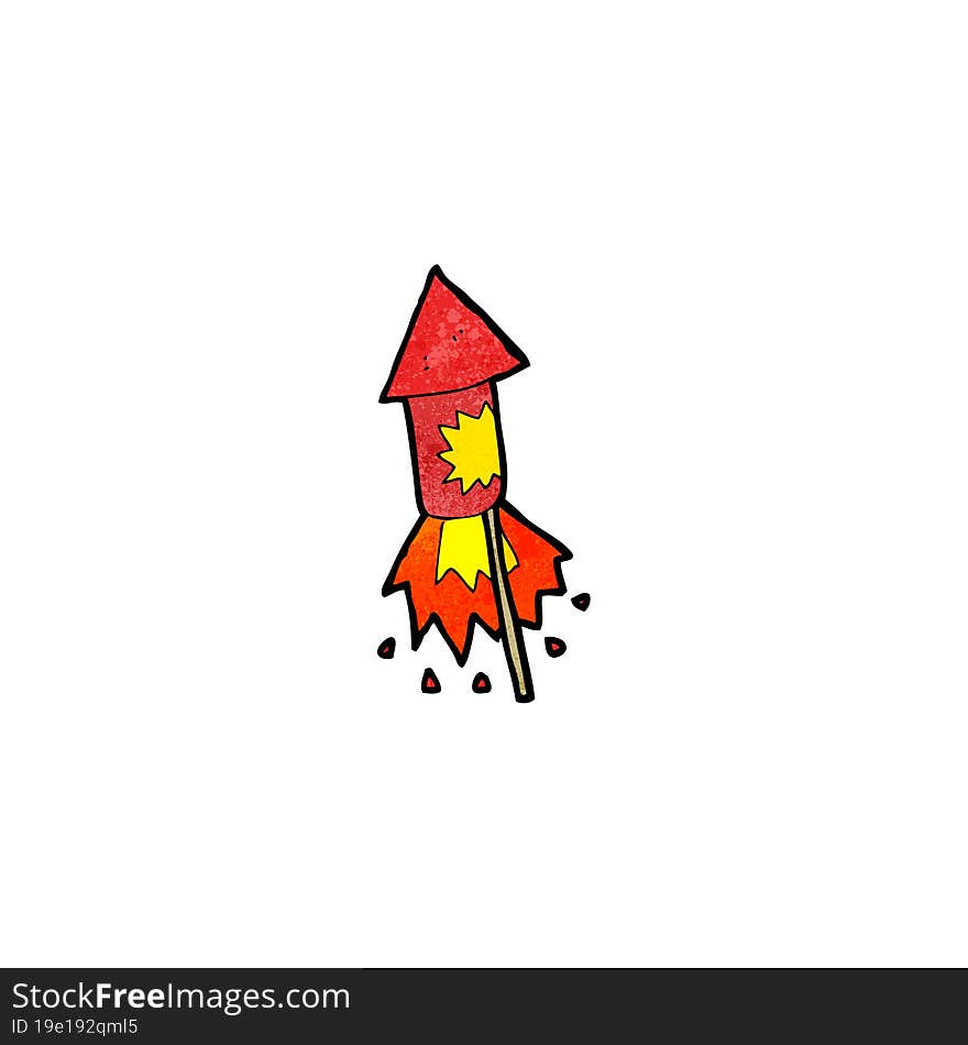 cartoon firework rocket