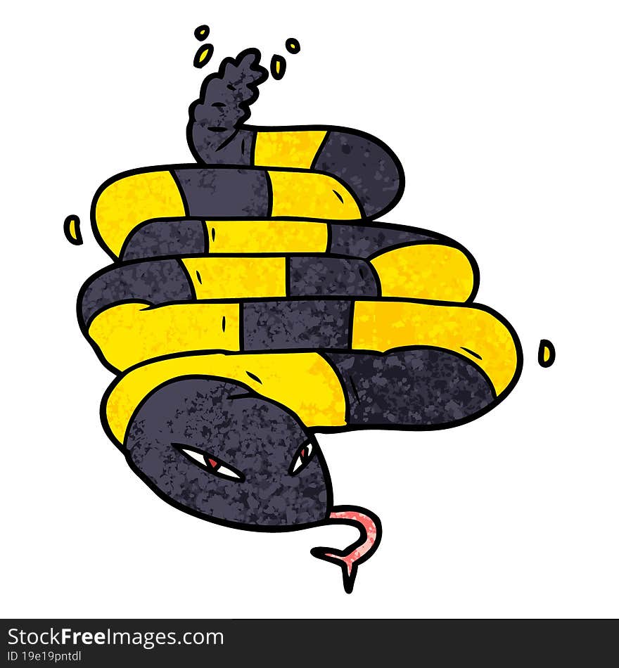 cartoon poisonous snake. cartoon poisonous snake