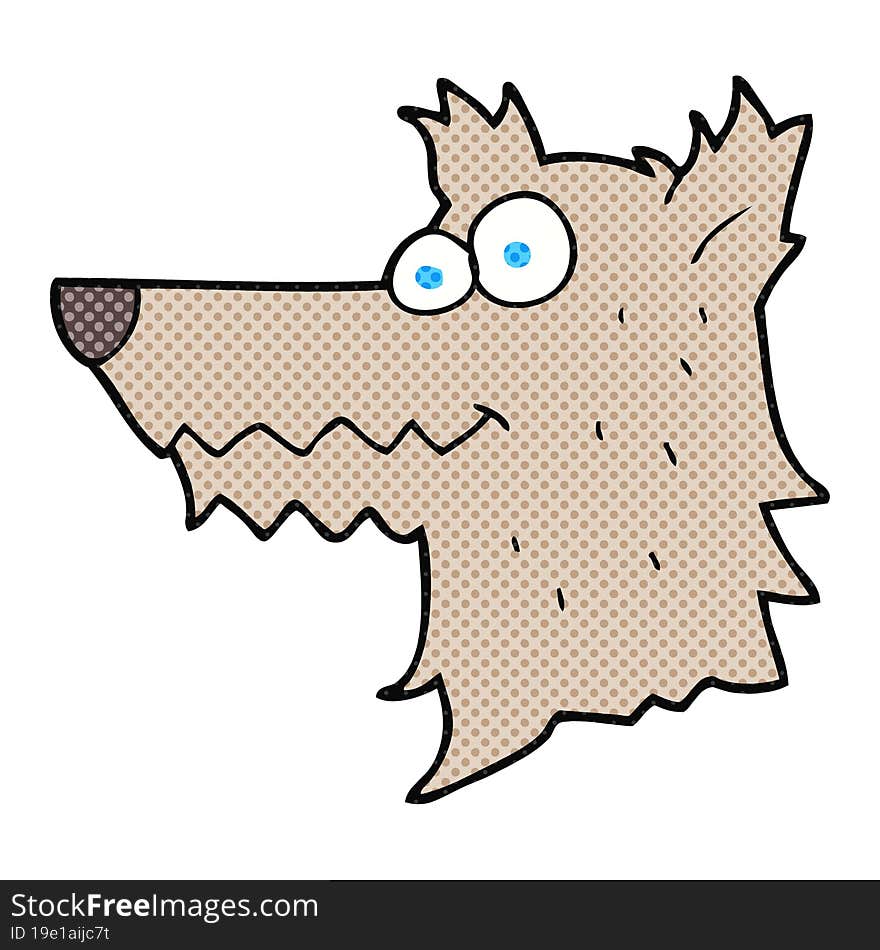 Cartoon Wolf Head